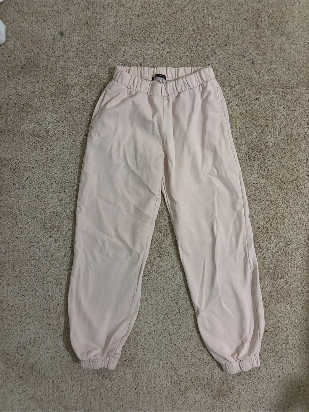 Brandy Melville Pale Pink Elastic Waist Joggers